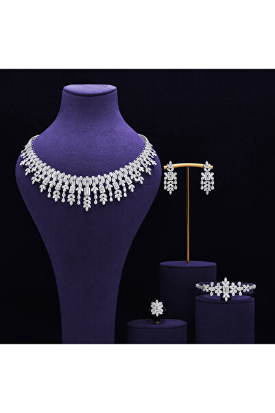 JEWELRY Dubai Bridal 4-Piece Set: Gentle Pearl Luster, Exquisite, Perfect for...