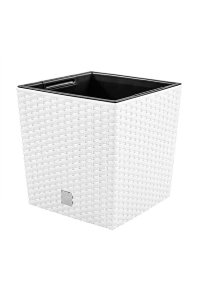 Prosperplast Ghiveci de flori, Prosperplast, Rato Low, patrat, 32 L, imitatie...