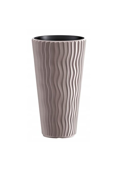 Prosperplast Ghiveci decorativ de flori, rotund, inalt, cafeniu, 29.7x53.1 cm...