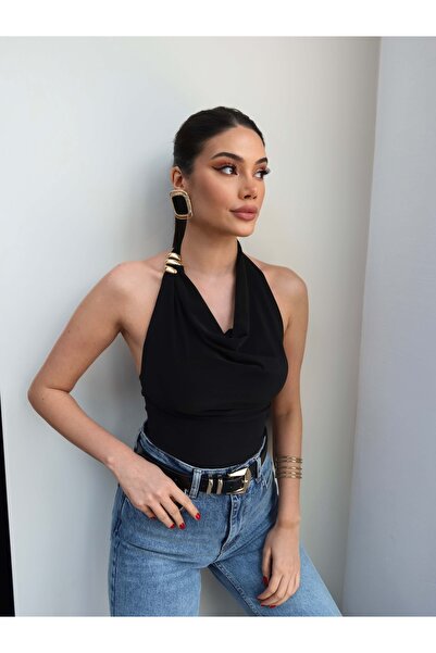 ESRAHELVACI Halter Neck Buckled Blouse