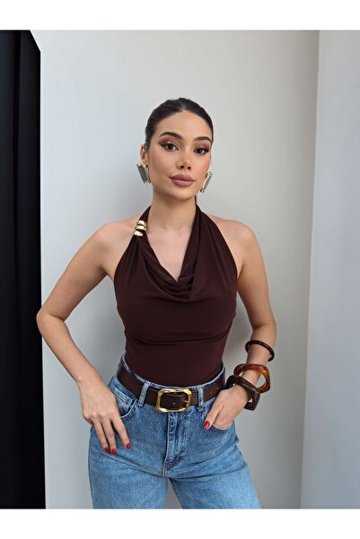 ESRAHELVACI Halter Neck Buckled Blouse