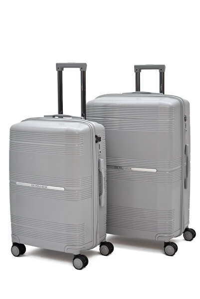 U.S. Polo Assn. Polipropilen Kırılmaz 2’li Valiz Seti – Orta + Büyük Boy, 360...