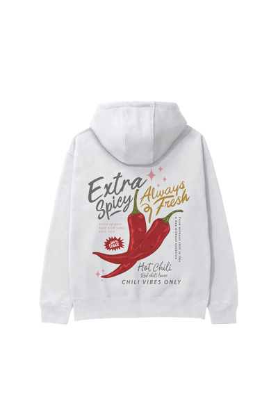 The Lucid Lab Chili Vibes Only Hoodie - White