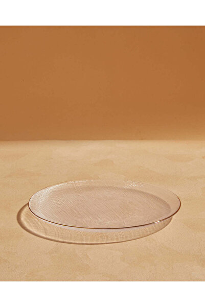 REDTAG Clear Glass Side Plate with Gold Rim