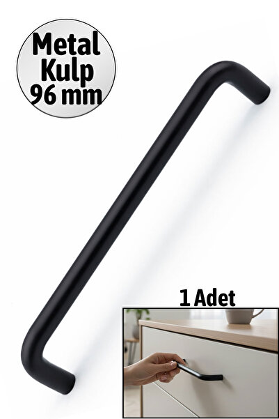 Badem10 Mat crna ručka za nameštaj 160 mm ručka za vrata ormarića i ladica mo...
