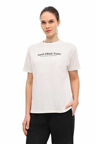 Kinetix WL 11MADI 6FX Beyaz Kadın Kısa Kol T-Shirt