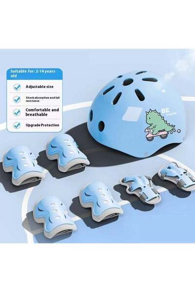 Arabest 7PCS Adjustable Helmet and Pads Set, Sports Protective Gear Set with ...