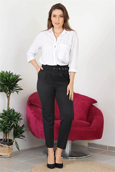 Dipmoda γυναικείο παντελόνι γραφείου Ζώνη τεμαχίων νέας σεζόν Με τσέπες DPQNS017