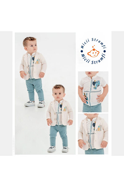 Micii Ștrumfi Set 3 Piese Băieței Tropical Jeans