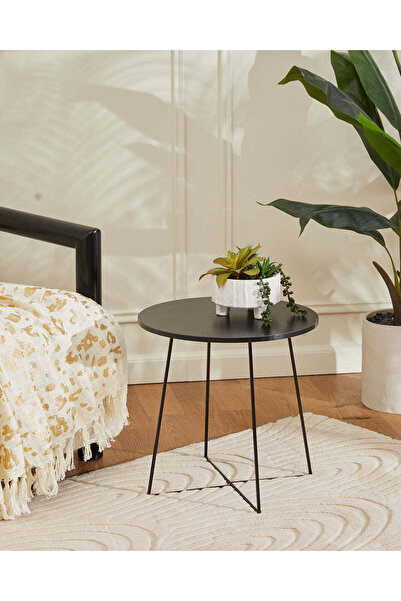 REDTAG Black Round Side Table