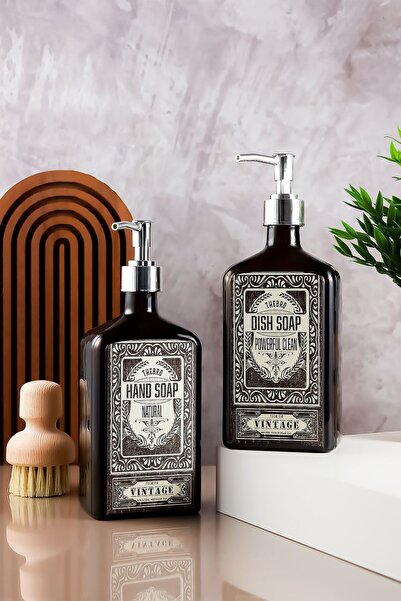 ozbience 500ML El Sabunu ve Bulaşık Deterjanı Sabunluk Seti, hijyenik kullanım