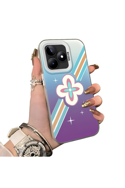 ucuc Realme Note 50 Compatible Hard Acrylic Back Silicone Edge Lens Protectio...