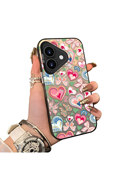 ucuc حافظة حماية للعدسات من السيليكون الصلب أكريليك بتصميم على شكل قلب متوافق...