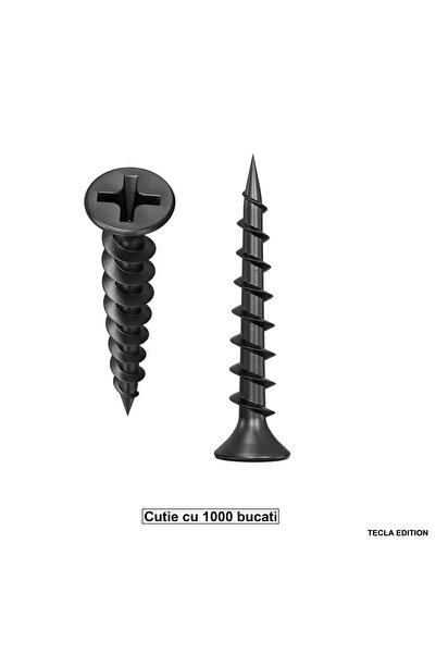 TECLA EDITION Set 1000 Suruburi autofiletante pentru gips-carton, 3.5x45 mm, ...