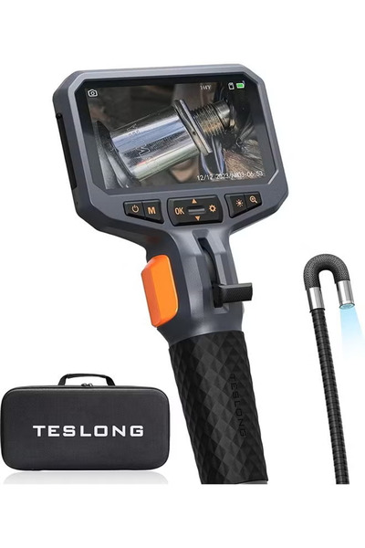 Teslong منظار داخلي مفصلي مزود بإضاءة، كاميرا فحص صناعية بمنظار داخلي مزود بم...