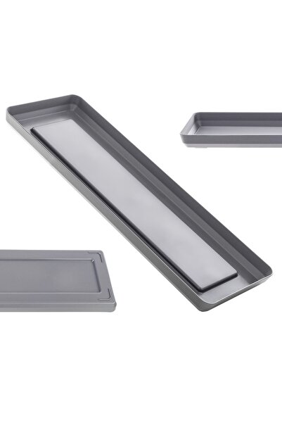 KADAX Suport pentru ghiveci de flori, tavă dreptunghiulară, antracit, 40 cm, ...