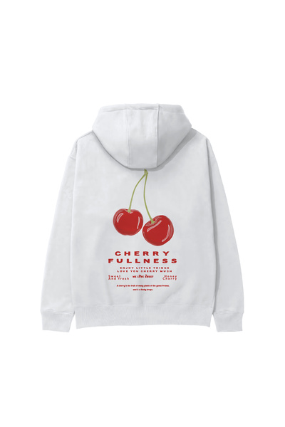 The Lucid Lab Cherry Mood Hoodie - White