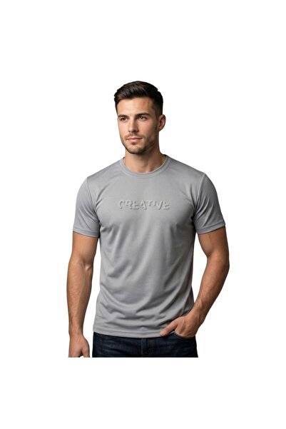 trender 0 Ovratnik Seersucker Štampano Muškarci T-shirt Modal Siva