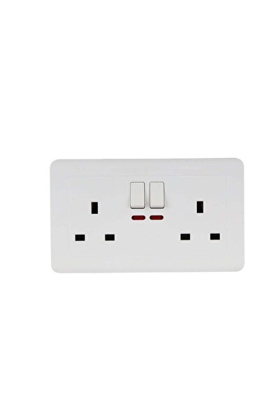 EPSİLON BS Double Socket with 2 Switch
