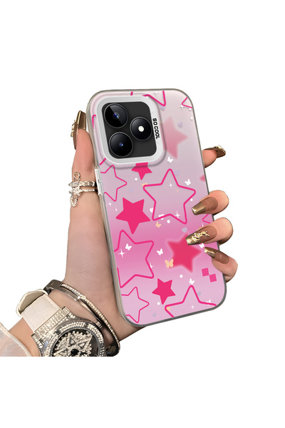 ucuc Realme Note 50 Compatible Hard Acrylic Back Silicone Edge Lens Protectio...