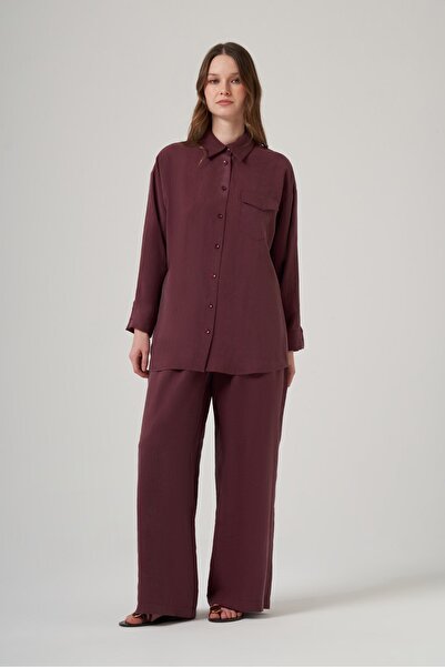 Nuss 1063 Basic Pants Suit with Single Pocket Detail