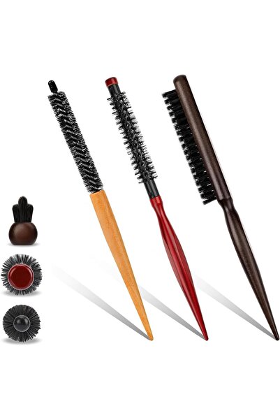 Arabest 3 Pieces Round Hair Brush, Round Brush for Hair, Nylon Hair Dryer Bru...