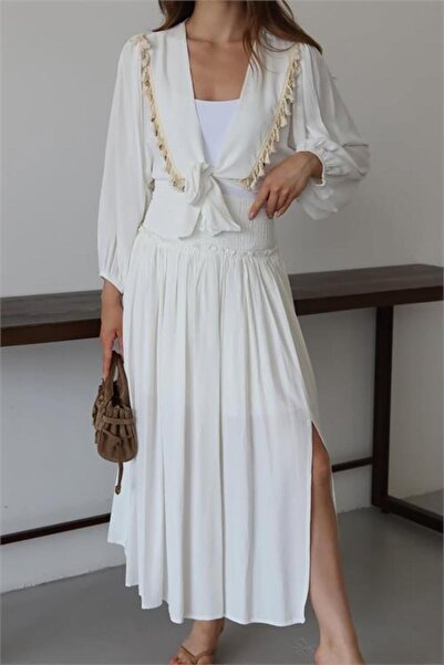 Dipmoda Women's Slit Skirts Bohemian Set Dpnp015