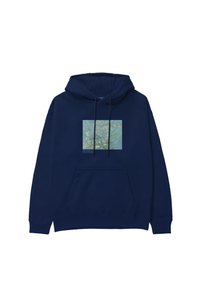 The Lucid Lab Almond Blossoms Hoodie - Navy Blue