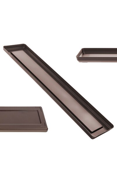 KADAX Flowerpot Stand 60 cm Rectangular Tray Mocha Plastic