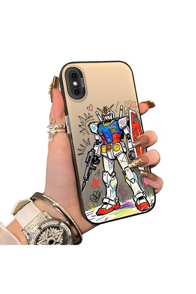 ucuc حافظة حماية من السيليكون الصلب الأكريليكي الخلفي لهاتف iPhone XS Max متو...