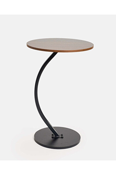 REDTAG Walnut Round Side Table – 60 cm Height