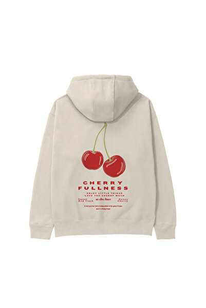 The Lucid Lab Cherry Mood Hoodie - Cream