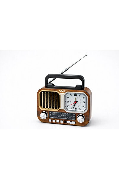 Çerçi Teknoloji Nostaljik Saatli Bluetooth Radyo Tasarım FM Radyo
