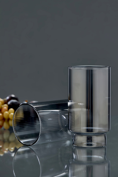 Cooker 500 ml Set of 2 Borosilicate Glass Soft Drink Glasses Ckr3643