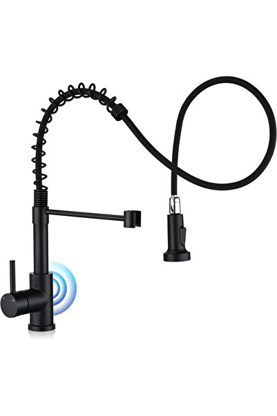 Arabest Touchless Kitchen Faucet with Pull Down Sprayer-Black Kitchen Faucet ...