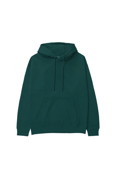 The Lucid Lab Basic Regular Fit Hoodie - Dark Green