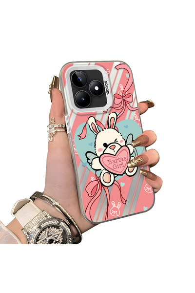 ucuc Realme Note 50 Compatible Hard Acrylic Back Silicone Edge Lens Protectio...