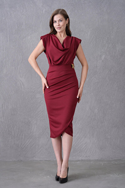 WOMAN VISION Midikleid mit V-Ausschnitt