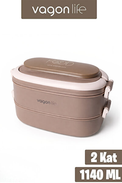 Vagonlife 2-Layer Top-Handle Storage Container 1140 ml