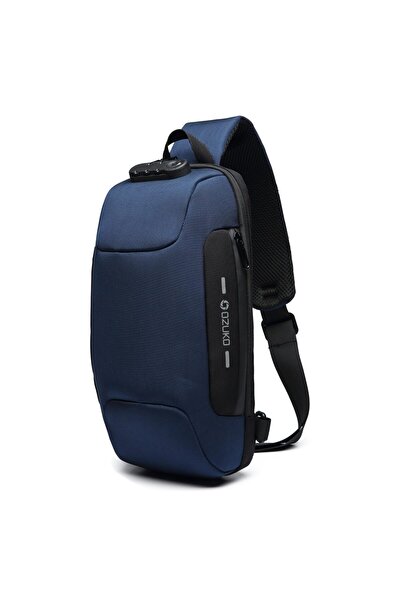 OZUKO Anti-Theft Sling Crossbody Backpack for Men With USB Port, Reflective D...