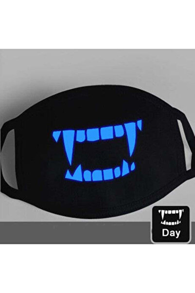 WildFashion Masca protectie cu imprimeu fosforescent dinti vampir IGEN18B-1122