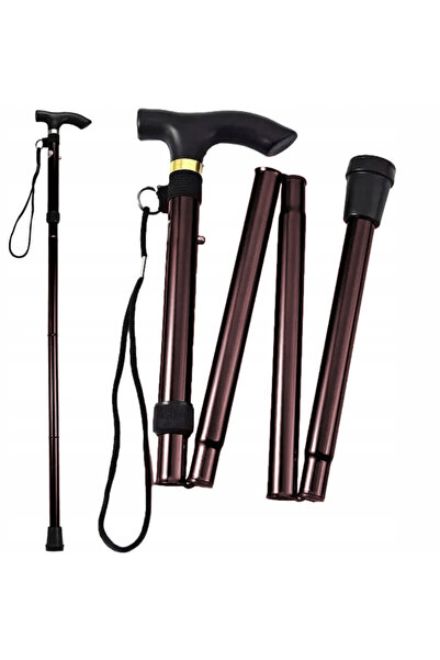 zola Baston ortopedic pliabil, din aluminiu, maro, sarcina maxima 100 kg, int...