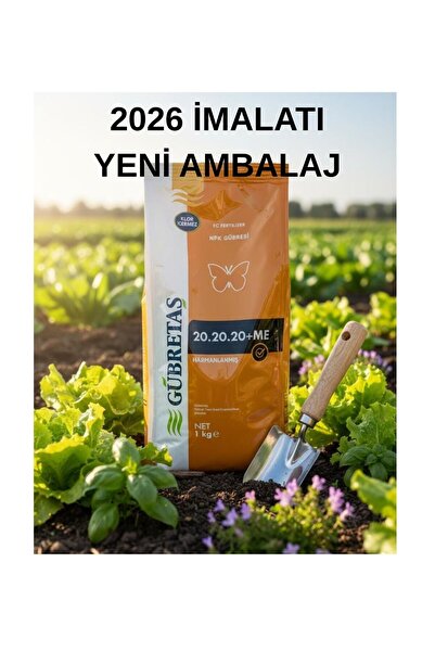 GÜBRETAŞ 20.20.20 Me Npk Gübresi 1 Kg Toz Azot, Fosfor, Potasyum Me, Orijinal...
