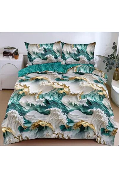 CHIRASO CHIRASO Bedding Set, 4 Pieces, Satin Cotton, ELASTIC Sheet 180X200cm,...