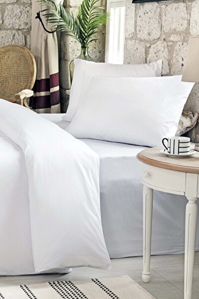 Özdilek Ranforce -Otel Beyaz- Tek Kişilik Nevresim Takımı