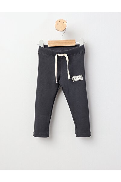 MiniKids Carina rib tights dark grey