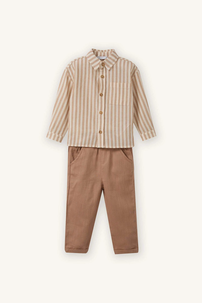 DeFacto G8231A5Er118 Ecru 2-Piece Set for Baby Boy