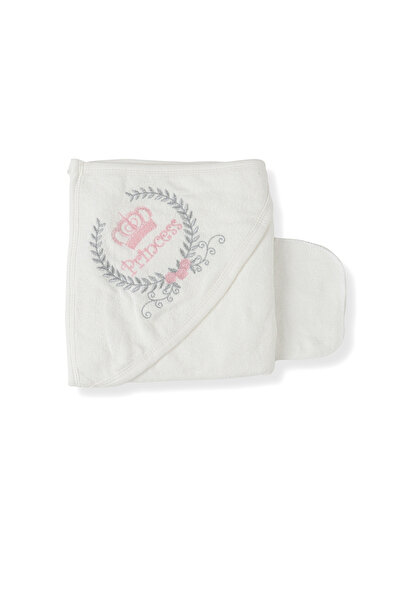 MiniKids Bath towel, Princess, white-pink