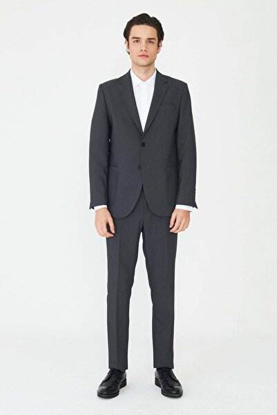 White Stone Gray Modern Cut Slim Fit Premium Suit