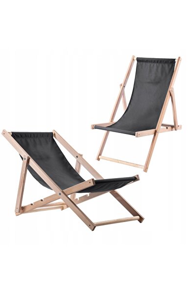 KADAX Șezlong pliabil din lemn pentru grădină, plajă, 2x lustruit, calitate î...